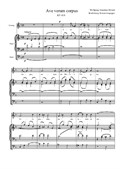 Ave verum corpus (Gesang (hohe Stimmlage) und Orgel, F-Dur)